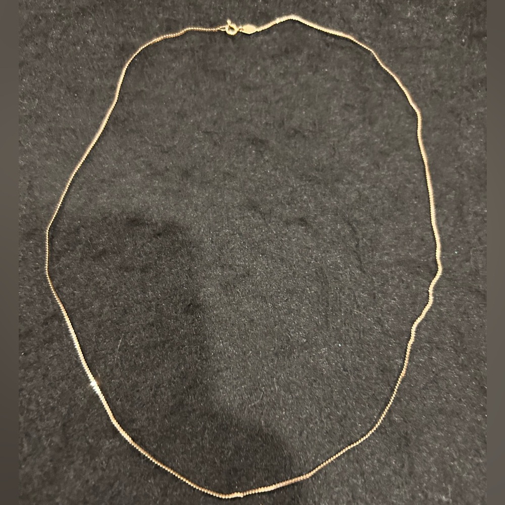 Delicate 18” 14K Italy Gold Chain Necklace